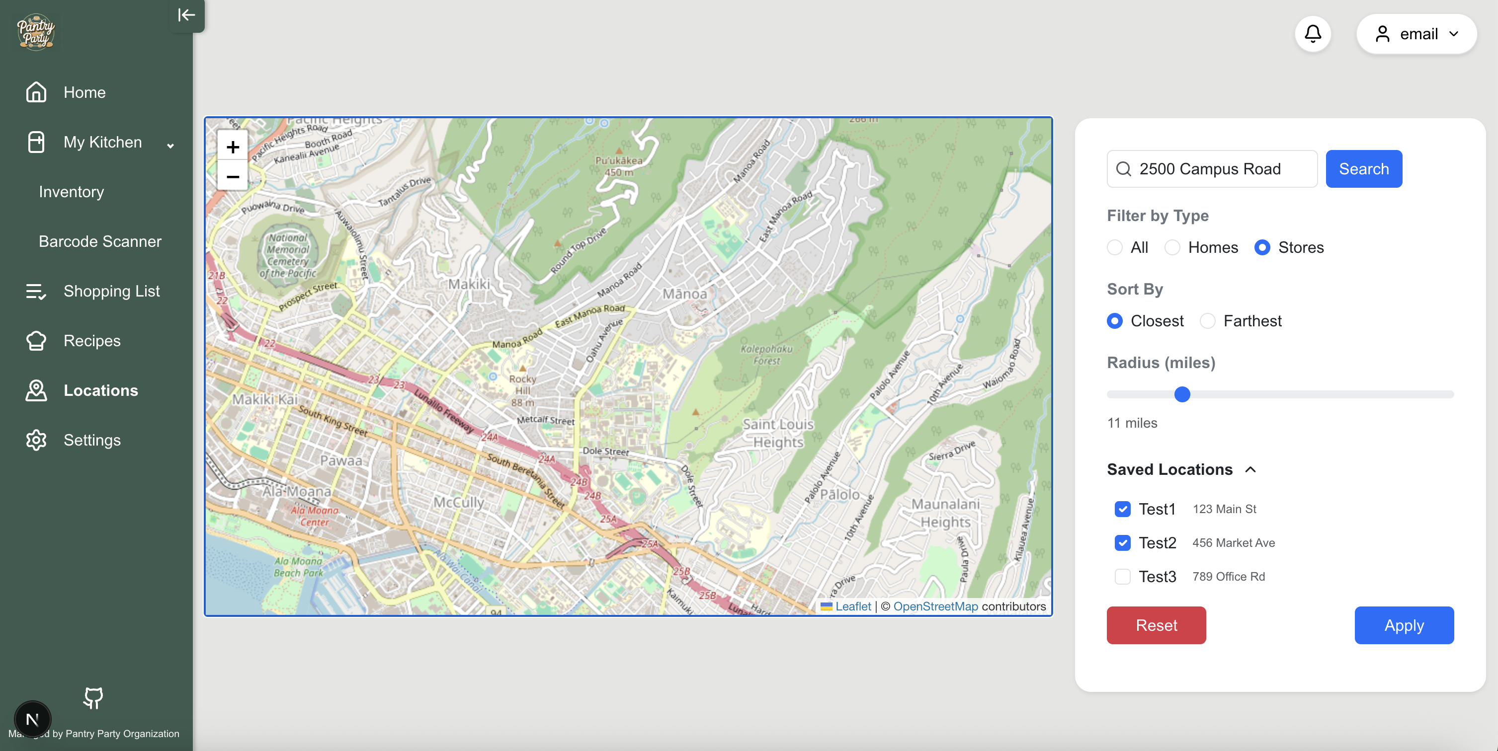 locations page