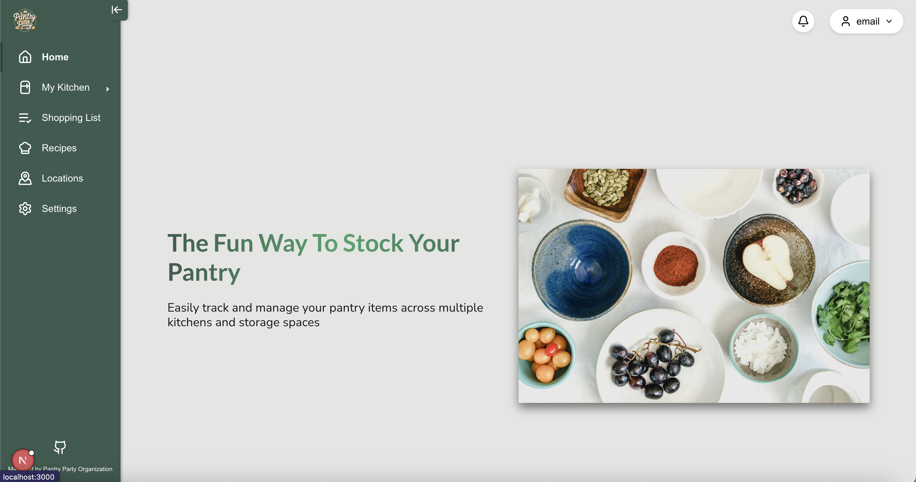 signup page