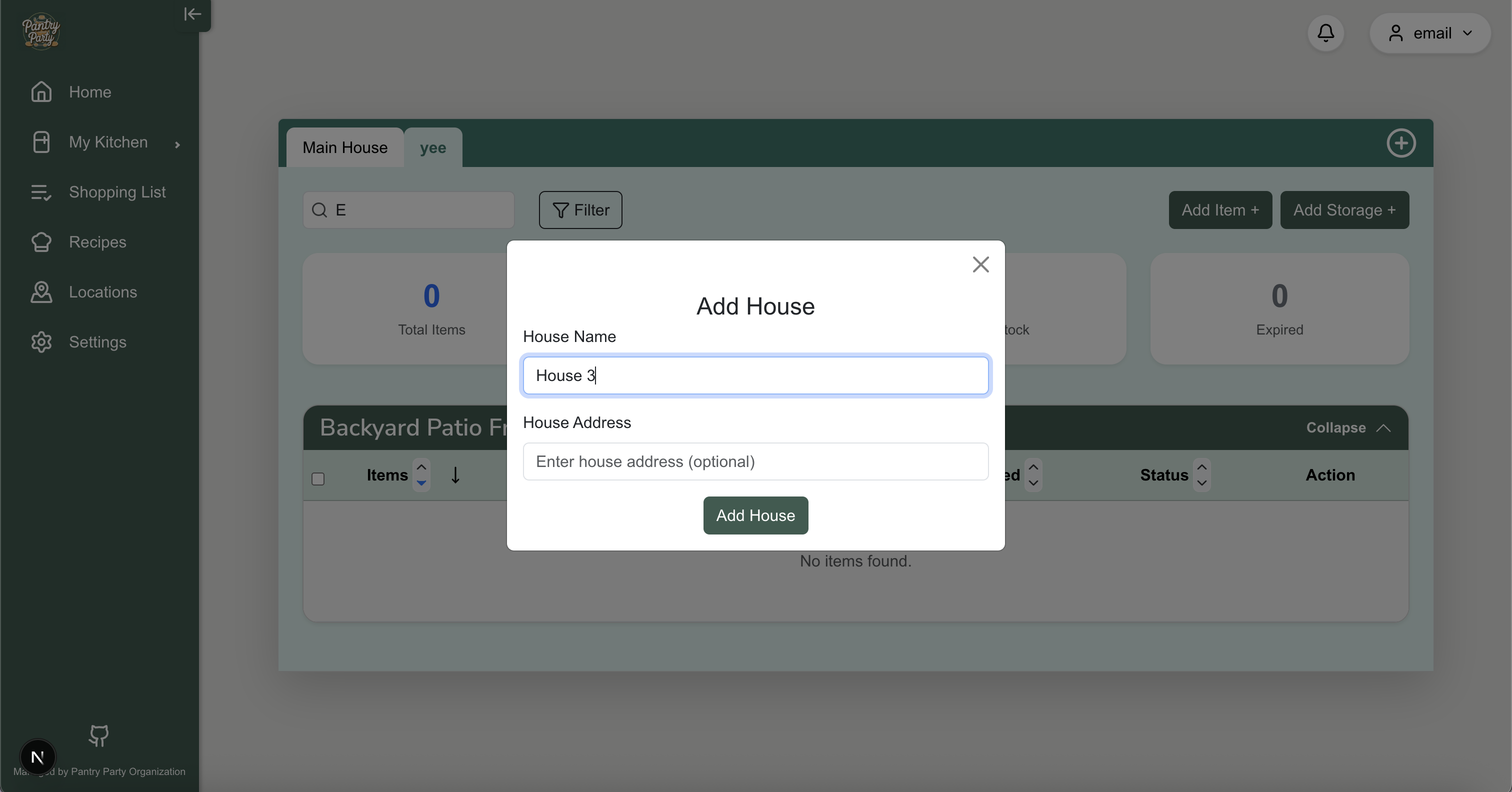 signup page