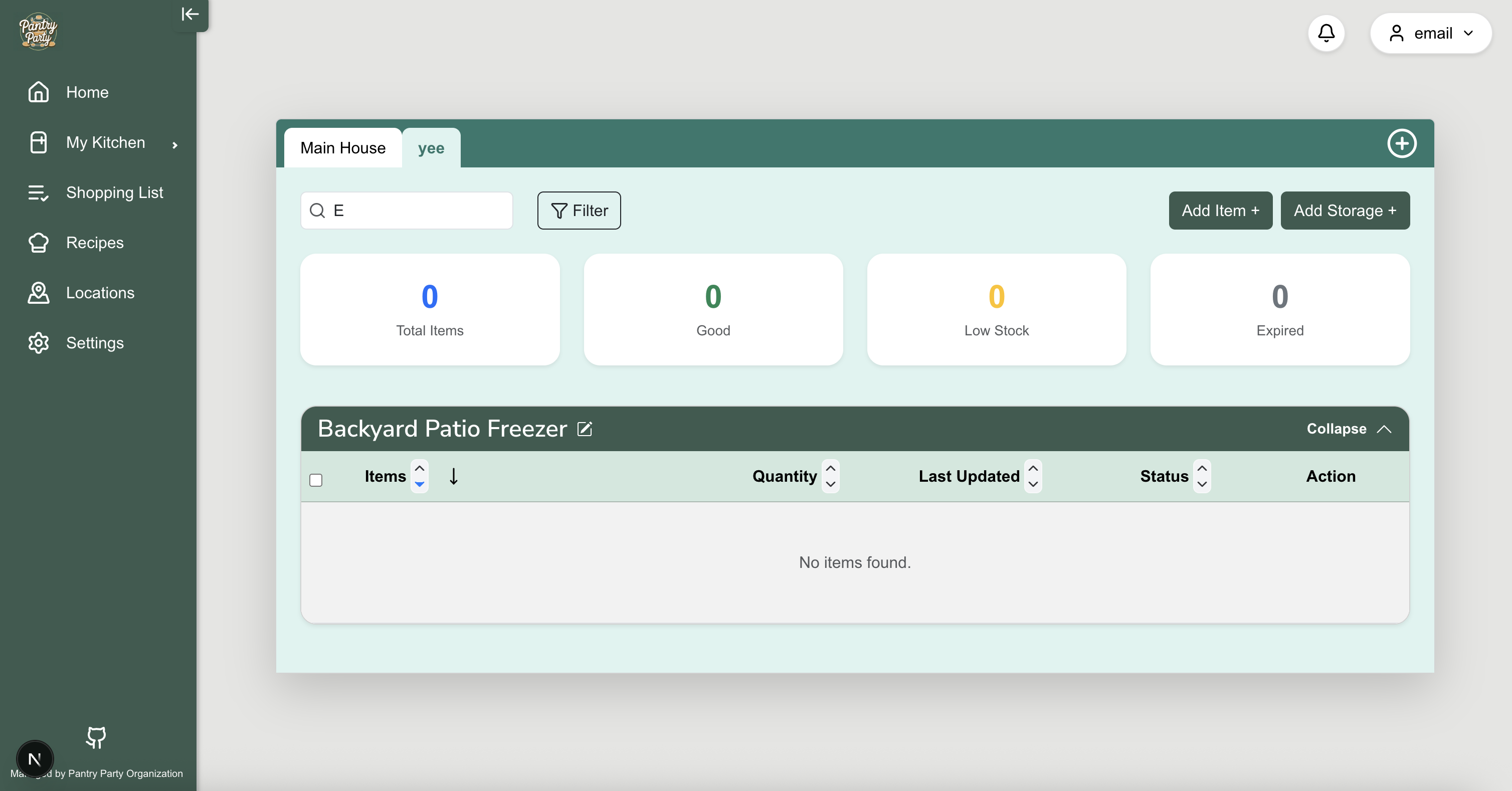 signup page